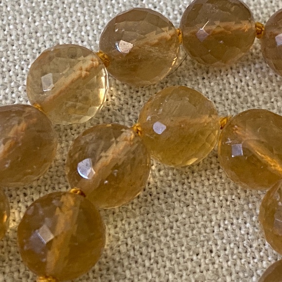 Rare EXTASIA Faceted Light Topaz Glass Bead BEE INSECT BUG Adjustable Necklace - Picture 7 of 9